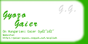 gyozo gaier business card